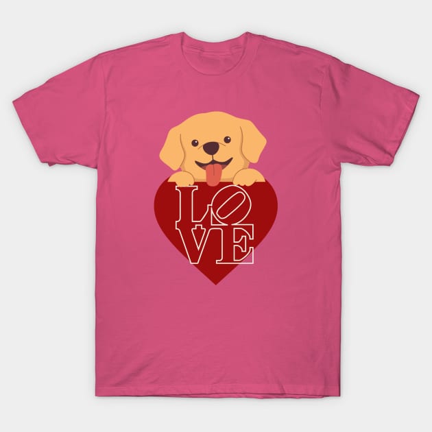 Love Golden T-Shirt by Courtney's Creations